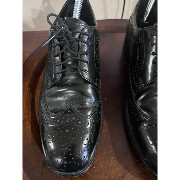 Nunn Bush Black Leather Wingtip Brogue Dress Shoes Men Lace Up Oxford Style 10 M main image 5
